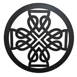 Slickblue Decorative Celtic Wall Art – Irish Steel Shamrock Leaf or Celtic Cross Design, 12", 5 Finishes - 1 of 4