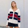 Women's Striped Cable Knit Button-Front Cardigan - Cupshe - image 3 of 4