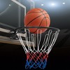 Costway 18" Basketball Rim Wall Door Mounted Basketball Hoop with All Weather Net Black - 2 of 4