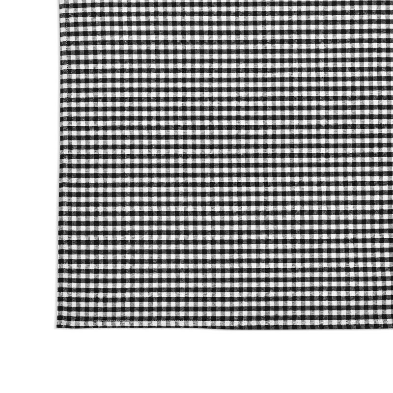 84&#34; x 60&#34; Cotton Gingham Tablecloth White/Black - Lush D&#233;cor, 4 of 8