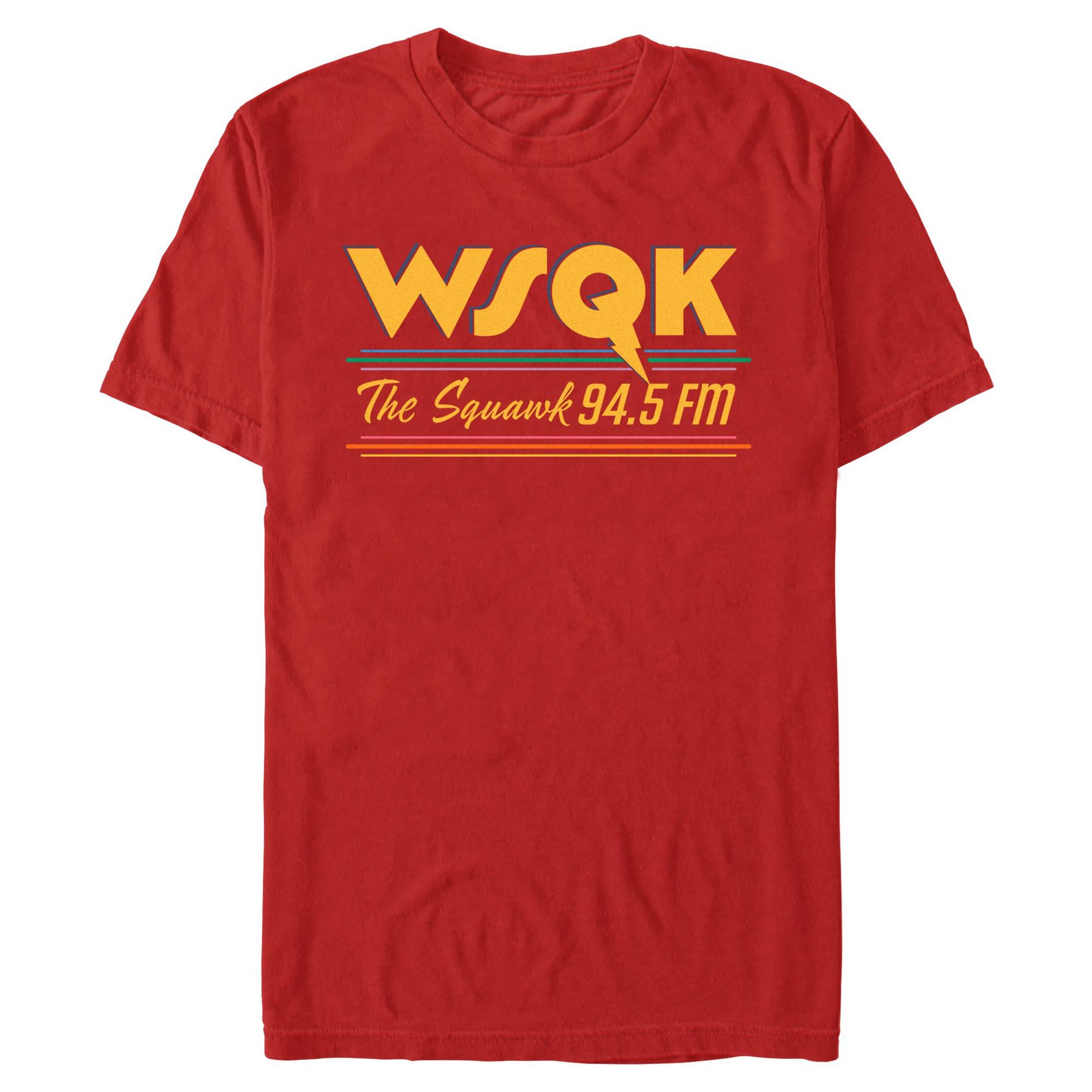 Mens Stranger Things Vintage Radio The Squawk WSQK T Shirt