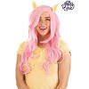 HalloweenCostumes.com One Size Fits Most Women Women's My Little Pony Pink Fluttershy Wig, Pink/Yellow - 2 of 4