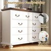 9-Drawer Dresser, Modern Wooden Chest of Drawer, Storage Organizer and TV Stand for Bedroom, Living Room, Entryway, or Hallway - 3 of 4