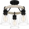 Quoizel Lighting Kingsbridge 3 - Light Semi-Flush Mount in  Earth Black - 3 of 4