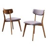 Set of 2 Mid-Century Dining Chairs, Wooden Upholstered Accent Chair -ModernLuxe - 4 of 4