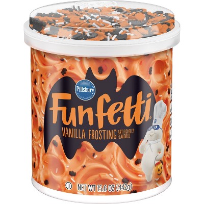 Pillsbury Funfetti Halloween Vanilla Flavored Frosting, 15.6oz