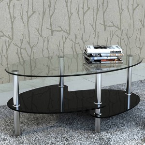 vidaXL Coffee Table with Exclusive Design Black - 1 of 4