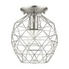 Livex Lighting Geometrix 1 - Light Flush Mount in  Brushed Nickel - 4 of 4
