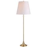 63" Metal Amelia Floor Lamp Brass (Includes LED Light Bulb) - Jonathan Y