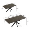 XIYUYE Dining Table for 6 Rectangular Extendable Dining Table Modern Table and X shape Legs - 4 of 4