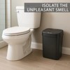 SEVOBAL Indoor Trash Cans 12L Garbage Can Kitchen Trash Can Automatic Sensor Touch Free Waste Bin for Bathroom Bedroom, Black, 10.3"*7.8"*14.1" - 4 of 4