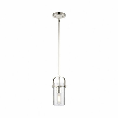 Pilaster II Cylinder - 1 Light Pendant In Contemporary Style-9.5 Inches Tall and 5 Inches Wide