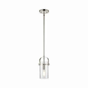 Pilaster II Cylinder - 1 Light Pendant In Contemporary Style-9.5 Inches Tall and 5 Inches Wide - 1 of 1