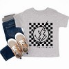 The Juniper Shop SmileyWorld Checkered Lightning Distressed Toddler Short Sleeve Tee - 3 of 4