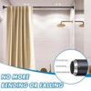 LunaLulinlk Shower Curtain Rod, Adjustable Shower Curtain Rods 29-94'', Heavy Duty Black Shower Rods for Bathroom, Closet, Windows - 2 of 4