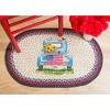 Earth Rugs Oval Patch Rug – Sunflower Truck Design, 20"x30", Hand-Stenciled Jute Mat - 3 of 3