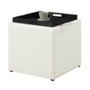 Designs4Comfort Park Avenue Single Ottoman with Stool and Reversible Tray - Breighton Home - 3 of 4