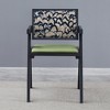 Vatros Rattan Dining Chairs Set of 2 Wooden Dining Chairs with Arms - 4 of 4