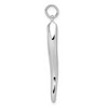 Black Bow Jewelry 14k White or Yellow Gold Solid Large Italian Horn Pendant, 5 x 40mm - 2 of 4