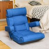 Costway Adjustable Lazy Sofa with Stepless Adjustable Back & 6-position Head/Lumbar/Seat Brown/Gray/Blue - image 2 of 4