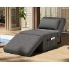 AMERLIFE Sofa Bed, 4-in-1 Folding Chair with Adjustable Backrest, Convertible Sleeper, Dark Grey - 2 of 4