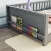 NicBex Twin Size Floor Platform Bed,Toddler Floor Bed with Built-in Book Storage Rack,Montessori Floor Bed for Kids,Wood Slats Support - 4 of 4