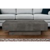 HomeRoots 59" Dark Gray Solid Wood Solid Coffee Table - 2 of 4