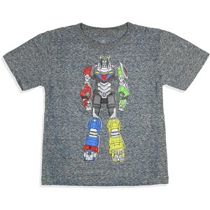 Seven Times Six Voltron Boys' Space Explorers Giant Robot Graphic Print T-Shirt Grey - 1 of 3