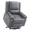Oversized Power Lift Recliner Chair with Heat and Massage for Adult, Adjustable Back and Legs, PU Leather Lift Reclining Chair - 2 of 4