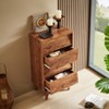 Bella Depot 4 Drawers Double Dresser Features Vintage-style and Bevel Design - 3 of 4