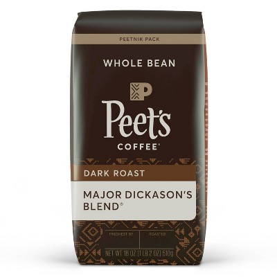 Peet's Major Dickason Dark Roast Whole Bean Coffee - 18oz