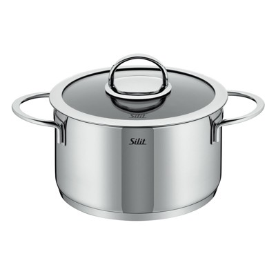 Silit Vignola Stainless Steel 6.6 Quart High Casserole with Lid