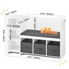 VEVOR Kids Reading Nook Bench, Toddler Bookshelf and Bookcase with Detachable Seat Cushion, 6-Cubby Storage Organizer Bench with 3 Drawers - 3 of 4