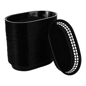 Aoibox 40 Pack Fast Food Baskets, Durable Plastic Serving Trays for Hot Dogs, Burgers, Sandwiches, Fries, Picnics, Parties, Barbecues - 1 of 4