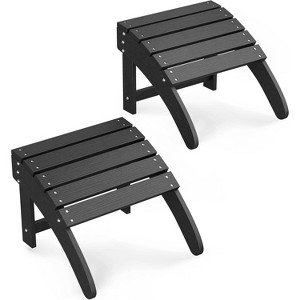 TackView HDPE Adirondack Ottoman Footrest - Weather Resistant Outdoor Footstool for Porch Pool Lawn Backyard - 1 of 4