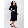 Avenue Women's Plus Size Fantasia Chiffon Dress - 4 of 4