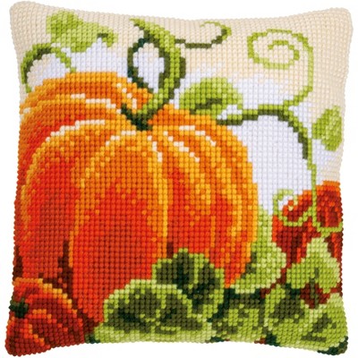 Vervaco Counted Cross Stitch Cushion Kit 16"X16"-Pumpkins