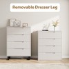 4-Drawer Dresser for Bedroom, Slim Vertical Chest of Drawers with Metal Legs, Space-Saving Cabinet for Small Apartments, Nursery, Closet - 2 of 4