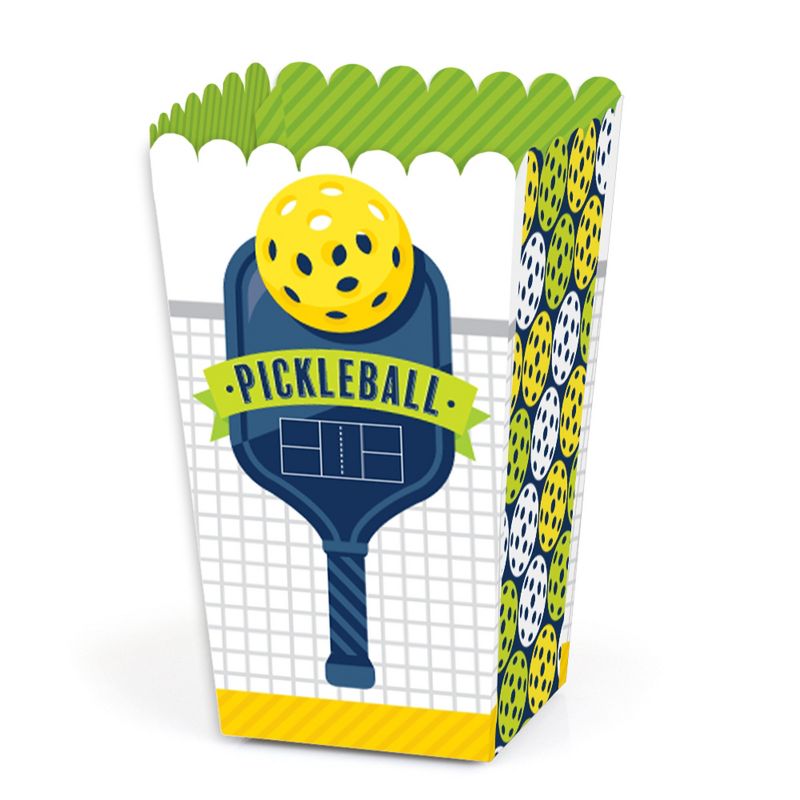 Big Dot of Happiness Let’s Rally - Pickleball - Birthday or Retirement Party Favor Popcorn Treat Boxes - Set of 12, 1 of 6
