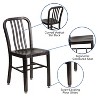 Emma and Oliver Commercial Grade Colorful Metal Indoor-Outdoor Chair - 3 of 4
