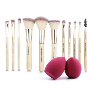 Vivitar Premium 13-Piece Makeup Brush Set – Soft Synthetic Bristles, Ergonomic Handles, Cruelty-Free, Face & Eye Contouring - 1 of 4