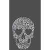 Juniors Womens Lost Gods Lace Print Heart Skull Racerback Tank Top - 2 of 4