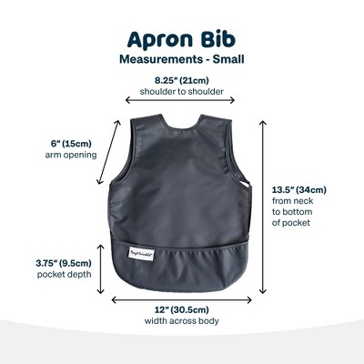 Small Sage and Charcoal Recycled Plastic Toddler Bib Set