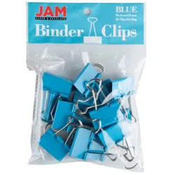 JAM Paper 1 1/4" 15pk Colorful Binder Clips - Medium