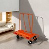 NAYSAYE Hand Truck Dolly Heavy Duty Drywall Sheet Cart Panel Dolly with 2400lb Capacity for Warehouse and Workplace, Orange, 23.5"*48"*68" - 2 of 4