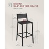 VASAGLE Bar Stools, Set of 2 Bar Chairs, Tall Bar Stools with Backrest, Industrial in Party Room - 3 of 4