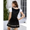 Women's Faux 3 - Piece Dress for Beer Festivals, Velvety Fabric with Lace & Embroidered Details, Short - Sleeve Outfit - 3 of 4