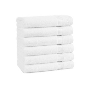 Host & Home Cotton Luxury Hand Towels (6 Pack), 16x28, Quick-Drying, Dobby Border - 1 of 4