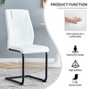 LOVMOR Dining Chairs Set, kitchen & Dining Room Chairs with Metal Legs and Faux Leather Padded Seat, kitchen Chairs w/ High Back - 4 of 4