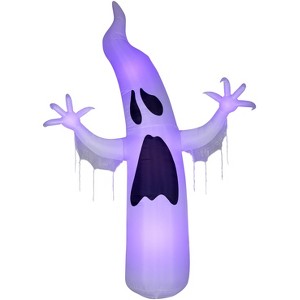 Gemmy Lightshow Airblown Inflatable ShortCircuit Ghoul Ghost Giant (Black Light) , 12 ft Tall, White - 1 of 2